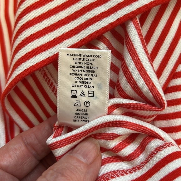 Ann Taylor Striped Puff Sleeve Dress - Picture 9 of 15